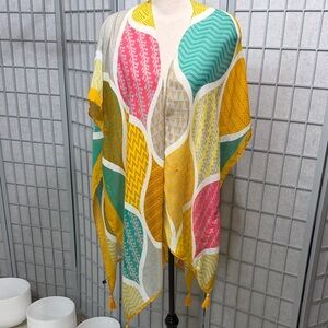C’est Moi Colorful Geometric Pattern Kimono